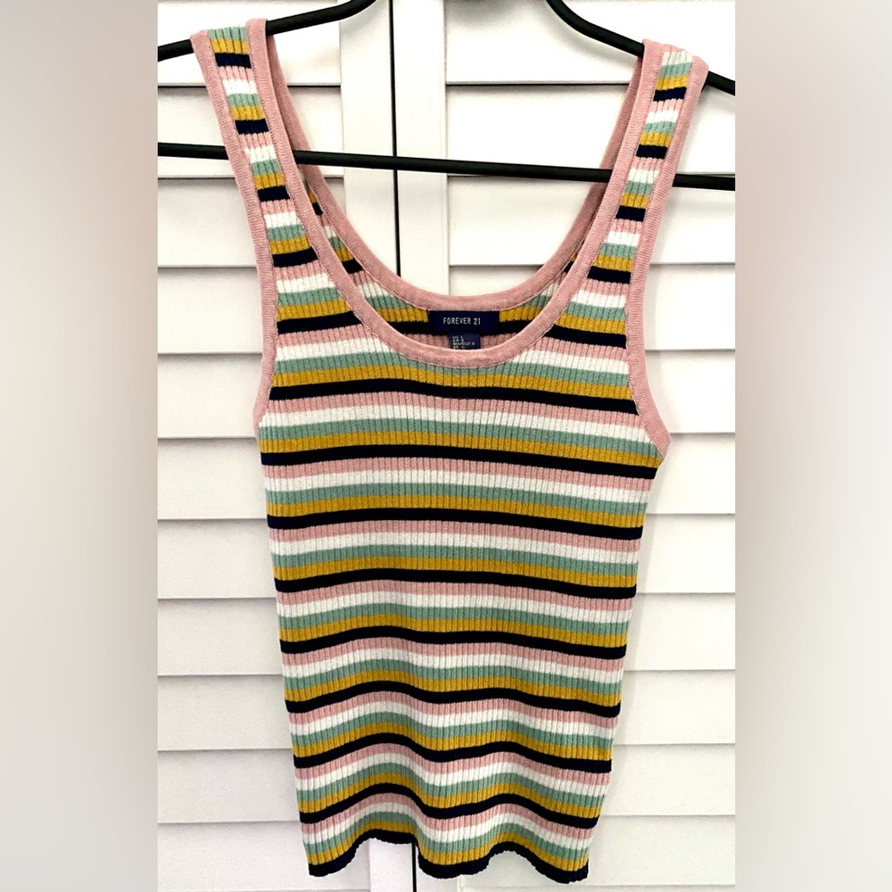 FOREVER 21 Striped Tank Top New